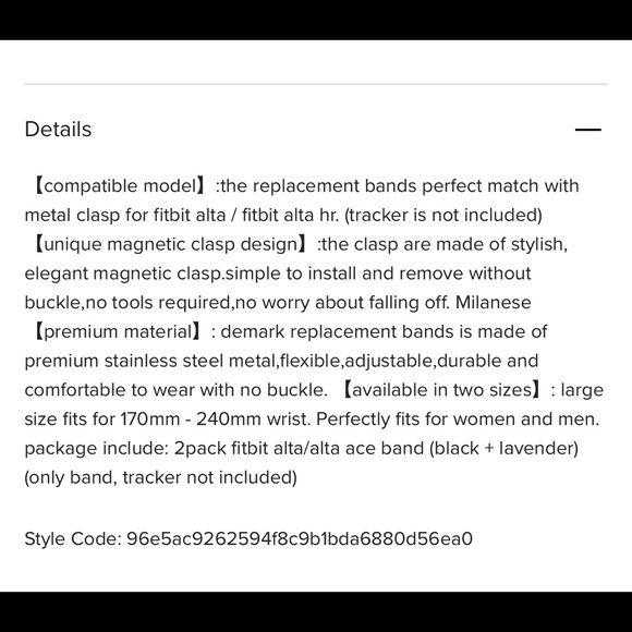 2 Pack Metal Bands for Fitbit - Picture 4 of 4